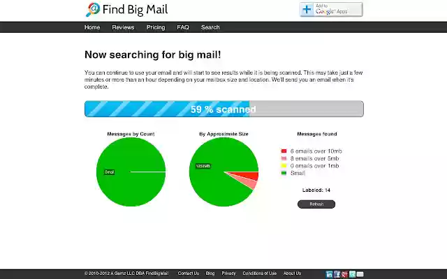 OffiDocs Chromium çevrimiçi ile çalıştırılacak Chrome web mağazasından Big Mail'i bulun