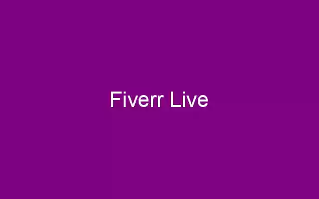 Fiverr Live  from Chrome web store to be run with OffiDocs Chromium online