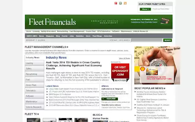 Chrome ウェブストアの Fleet Financials Magazine が OffiDocs Chromium オンラインで実行可能に