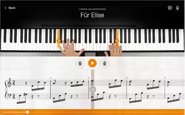 flowkey Learn piano  from Chrome web store to be run with OffiDocs Chromium online