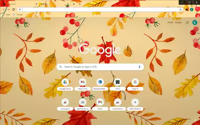 Le thème FreeAddon.com Autumn Falls de la boutique en ligne Chrome doit être exécuté avec OffiDocs Chromium en ligne