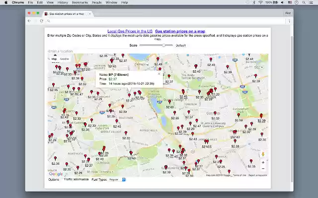 Gas Prices in US, Canada  from Chrome web store to be run with OffiDocs Chromium online