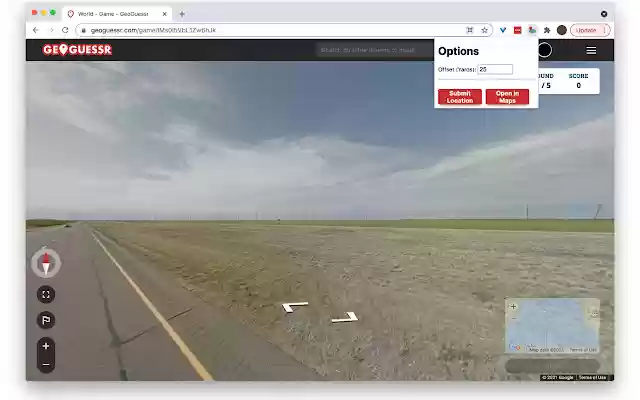 Geoguessr Hack Extension  from Chrome web store to be run with OffiDocs Chromium online