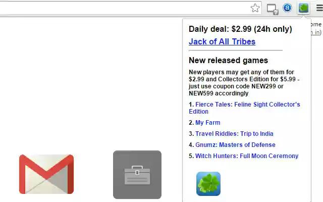 Get discounted game daily  from Chrome web store to be run with OffiDocs Chromium online