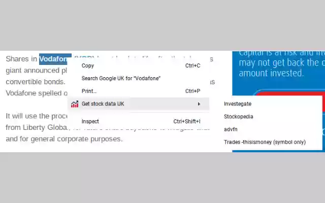 Get stock data UK  from Chrome web store to be run with OffiDocs Chromium online