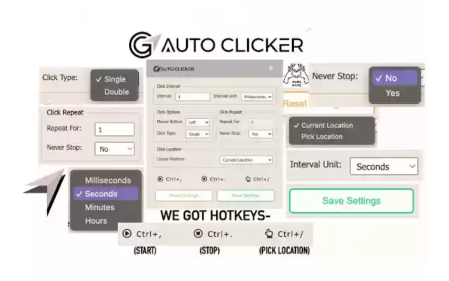 GG Auto Clicker 1.1  from Chrome web store to be run with OffiDocs Chromium online