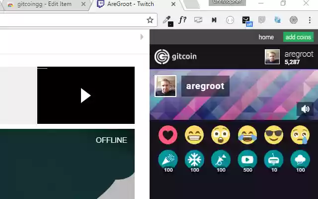 gitcoingg  from Chrome web store to be run with OffiDocs Chromium online