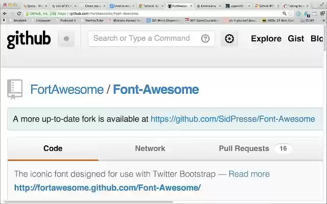 Github BFF: Chrome ウェブストアの Better Fork Finder が OffiDocs Chromium オンラインで実行可能に