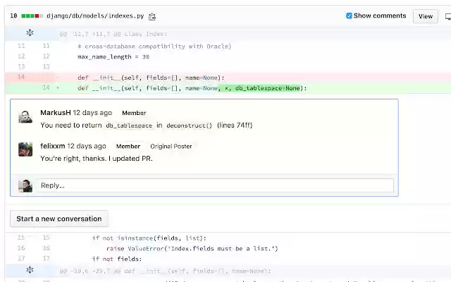 GitHub comment navigator  from Chrome web store to be run with OffiDocs Chromium online