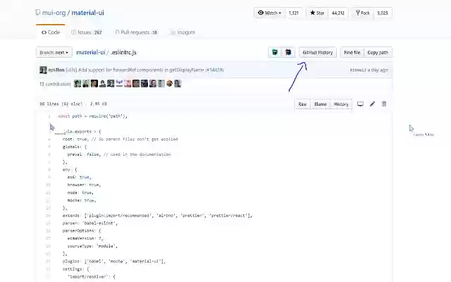 Github History  from Chrome web store to be run with OffiDocs Chromium online