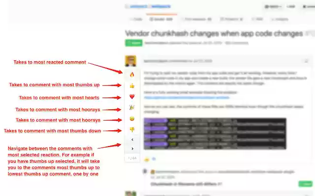 Github Notable Comments  from Chrome web store to be run with OffiDocs Chromium online