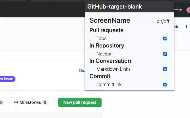 github target blank  from Chrome web store to be run with OffiDocs Chromium online