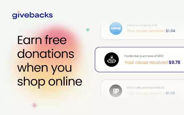 Givebacks: Earn Free Donations  from Chrome web store to be run with OffiDocs Chromium online