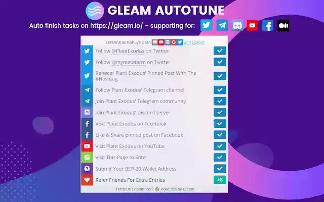 Gleam AutoTune  from Chrome web store to be run with OffiDocs Chromium online