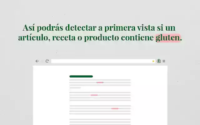 Gluten Detector  from Chrome web store to be run with OffiDocs Chromium online