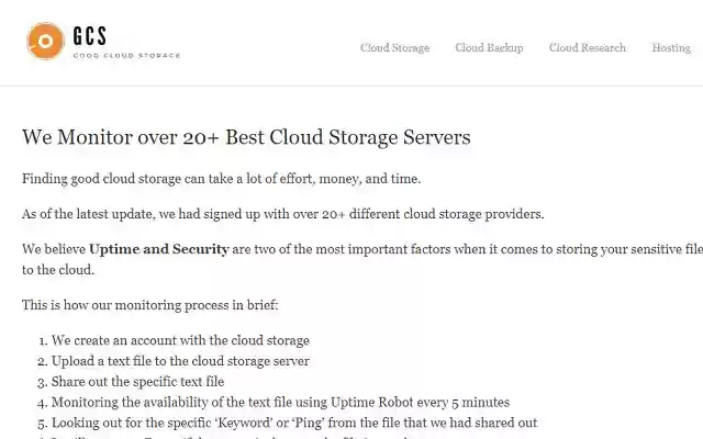 GoodCloudStorage ChromeウェブストアのCloudStorageガイドはOffiDocs Chromiumでオンラインで実行できます