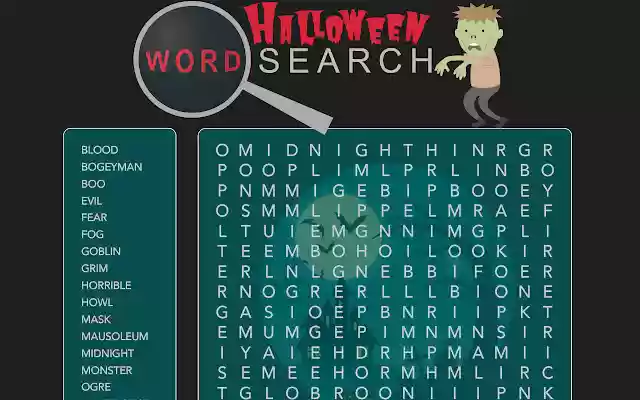 Halloween Word Search  from Chrome web store to be run with OffiDocs Chromium online