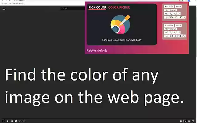 El selector de color hexadecimal de la tienda web de Chrome se ejecutará con OffiDocs Chromium en línea