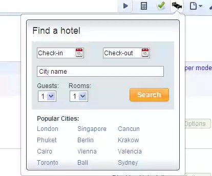 Hotel Search  from Chrome web store to be run with OffiDocs Chromium online