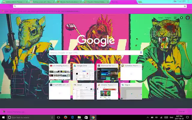 Hotline Miami Theme  from Chrome web store to be run with OffiDocs Chromium online