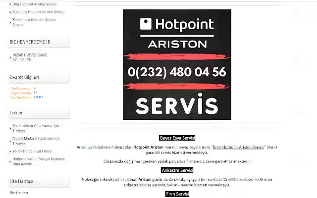 Hotpoint Ariston Yetkili Servis จาก Chrome เว็บสโตร์ที่จะทำงานร่วมกับ OffiDocs Chromium ทางออนไลน์