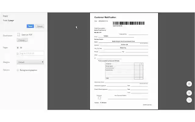 HTML5 PDF Printing in Chrome  from Chrome web store to be run with OffiDocs Chromium online