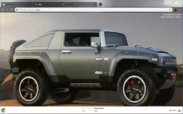 Hummer H X Super Monster Muscle Car  from Chrome web store to be run with OffiDocs Chromium online