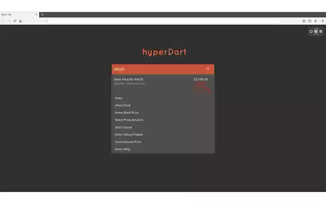 hyperDart Search  from Chrome web store to be run with OffiDocs Chromium online