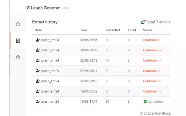 IG Lead Generator จาก Chrome เว็บสโตร์ที่จะทำงานร่วมกับ OffiDocs Chromium ออนไลน์