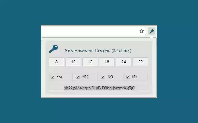 Instant Password Generator  from Chrome web store to be run with OffiDocs Chromium online