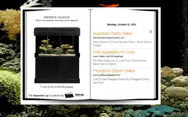 Interactive Fish Aquarium  from Chrome web store to be run with OffiDocs Chromium online