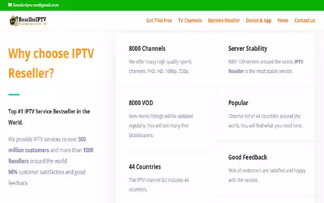 IPTV Reseller  from Chrome web store to be run with OffiDocs Chromium online