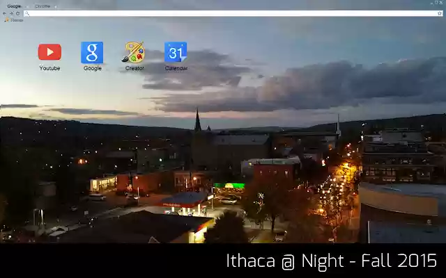 Ithaca @ Night  from Chrome web store to be run with OffiDocs Chromium online