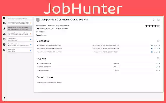 JobHunter  from Chrome web store to be run with OffiDocs Chromium online