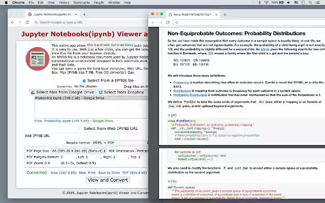 Jupyter Notebooks IPYNB Viewer  from Chrome web store to be run with OffiDocs Chromium online