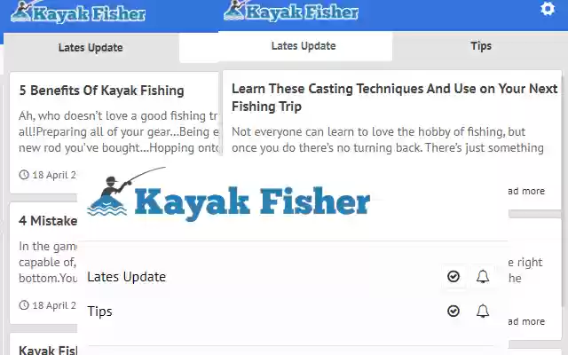 Kayak Fisher آخرین به‌روزرسانی اخبار وبلاگ از فروشگاه وب کروم برای اجرا با OffiDocs Chromium به‌صورت آنلاین