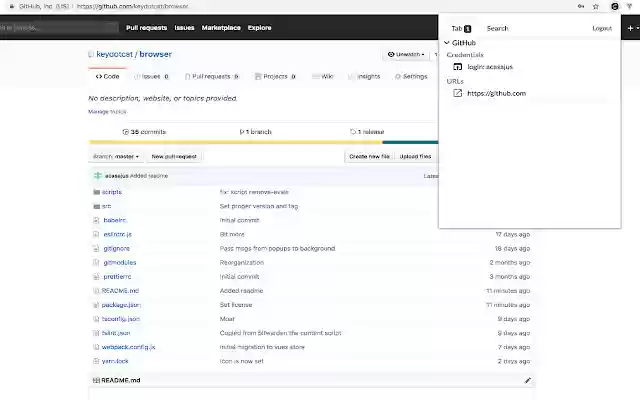 KeyCat จาก Chrome เว็บสโตร์ที่จะทำงานร่วมกับ OffiDocs Chromium ออนไลน์