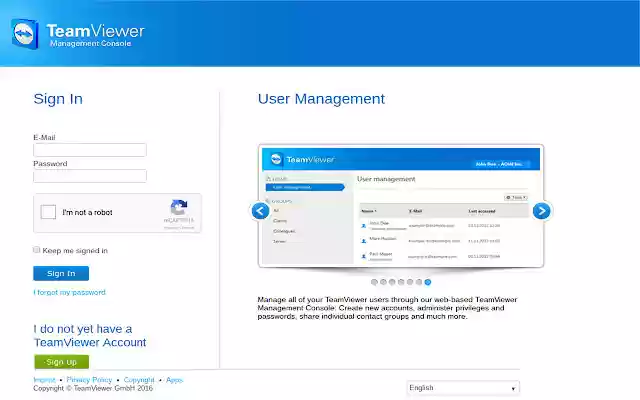 Kiosk voor Teamviewer Remote Desktop vanuit de Chrome-webwinkel om te draaien met OffiDocs Chromium online