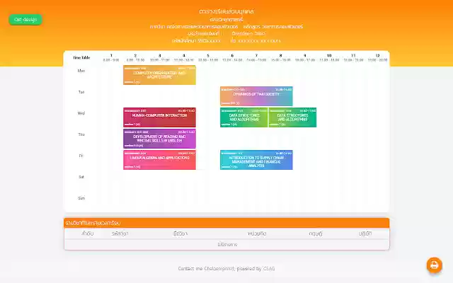 KMITL Study Table  from Chrome web store to be run with OffiDocs Chromium online