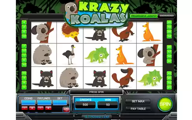 Krazy Koalas Pokie  from Chrome web store to be run with OffiDocs Chromium online