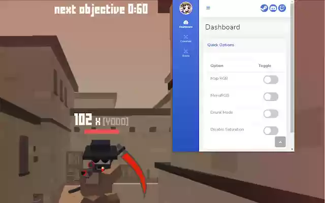 Krunker Customiser  from Chrome web store to be run with OffiDocs Chromium online