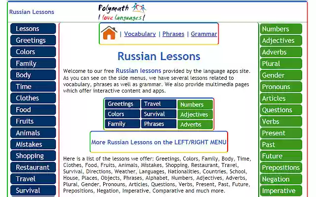 Learn Russian  from Chrome web store to be run with OffiDocs Chromium online