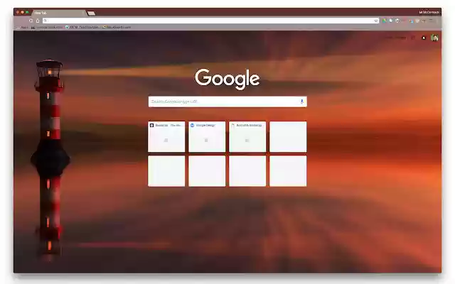 Faro al tramonto dal Chrome Web Store per essere eseguito con OffiDocs Chromium online