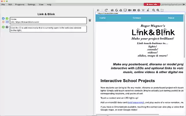 Link  Blink Media Linker  from Chrome web store to be run with OffiDocs Chromium online