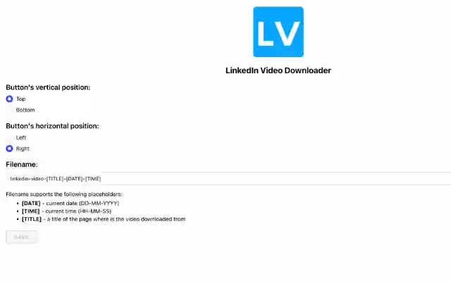 LinkedIn Video Downloader  from Chrome web store to be run with OffiDocs Chromium online