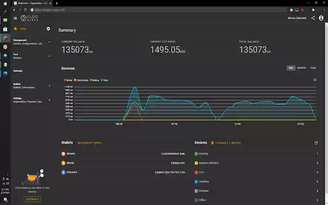 liveETHcudo  from Chrome web store to be run with OffiDocs Chromium online