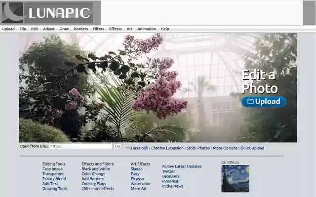 LunaPic Online Photo Editor din magazinul web Chrome va fi rulat cu OffiDocs Chromium online