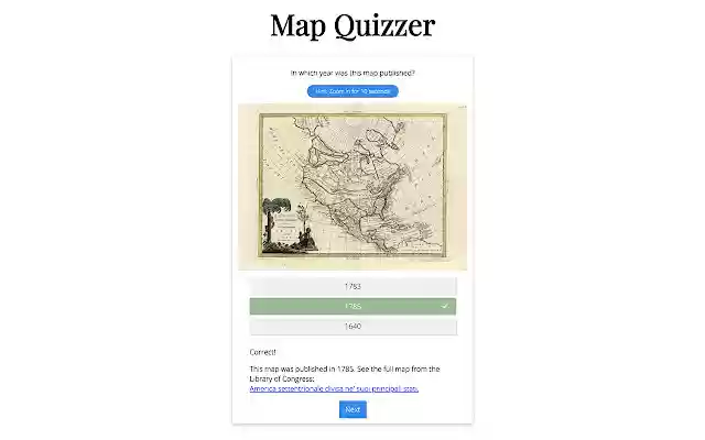 Map Quizzer  from Chrome web store to be run with OffiDocs Chromium online