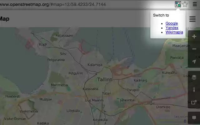 Mapswitch  from Chrome web store to be run with OffiDocs Chromium online