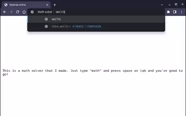 MathSolver  from Chrome web store to be run with OffiDocs Chromium online